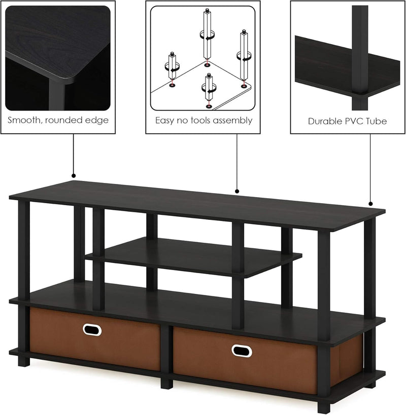 TV Stand 4-Tier Entertainment Centre Console for Up