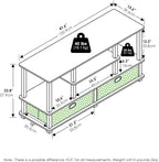 TV Stand 4-Tier Entertainment Centre Console for Up