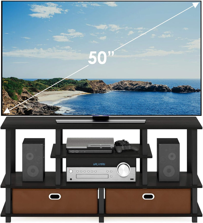 TV Stand 4-Tier Entertainment Centre Console for Up