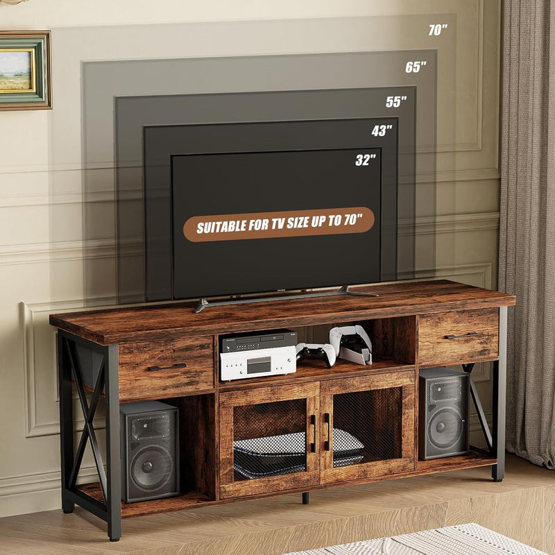 TV Stand Cabinet 140CM Wooden Unit with 2