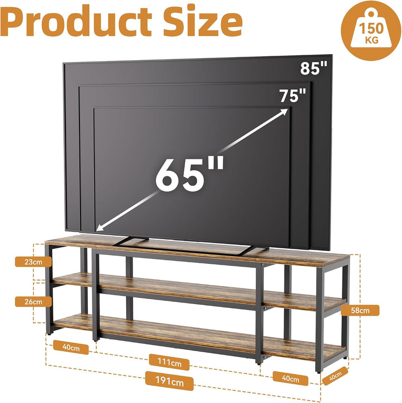 TV Stand Cabinet 3 Tier Wooden