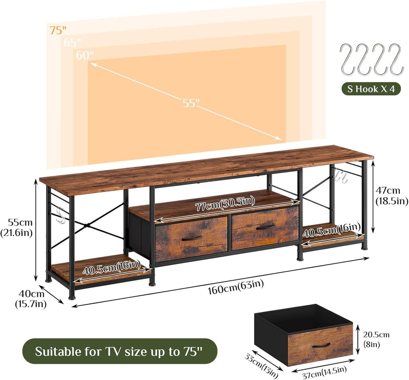 TV Stand Cabinet for Up to 70 Inch