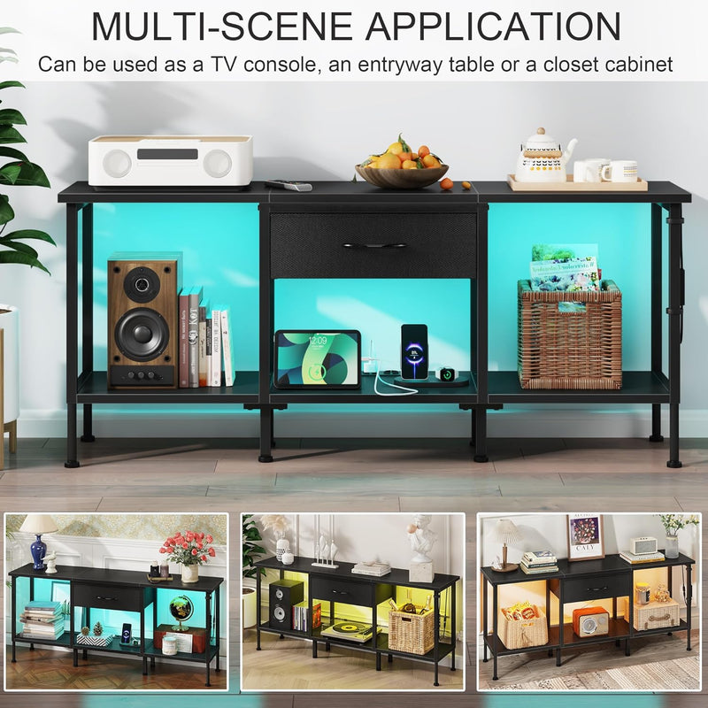 TV Stand Cabinet LED for 55