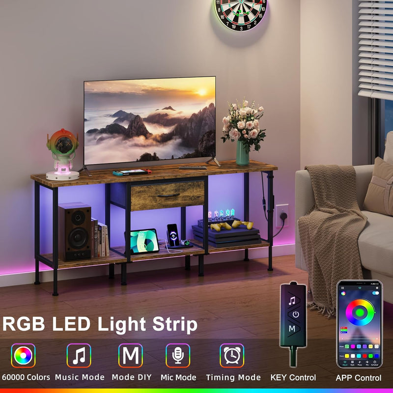 TV Stand Cabinet LED for 55