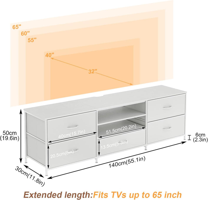 TV Stand Cabinet Unit Console Table with 5
