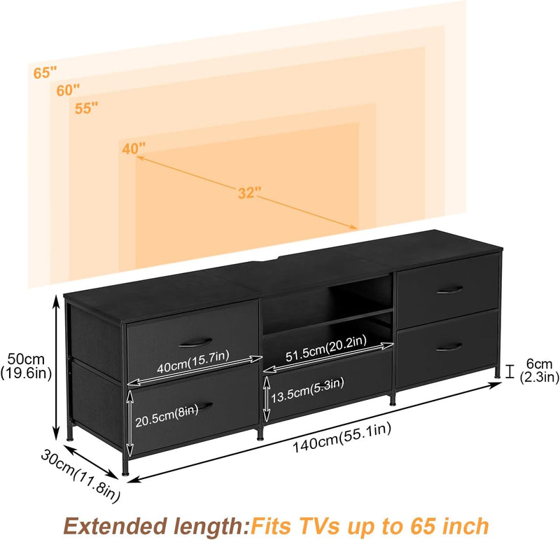 TV Stand Cabinet Unit Console Table with 5