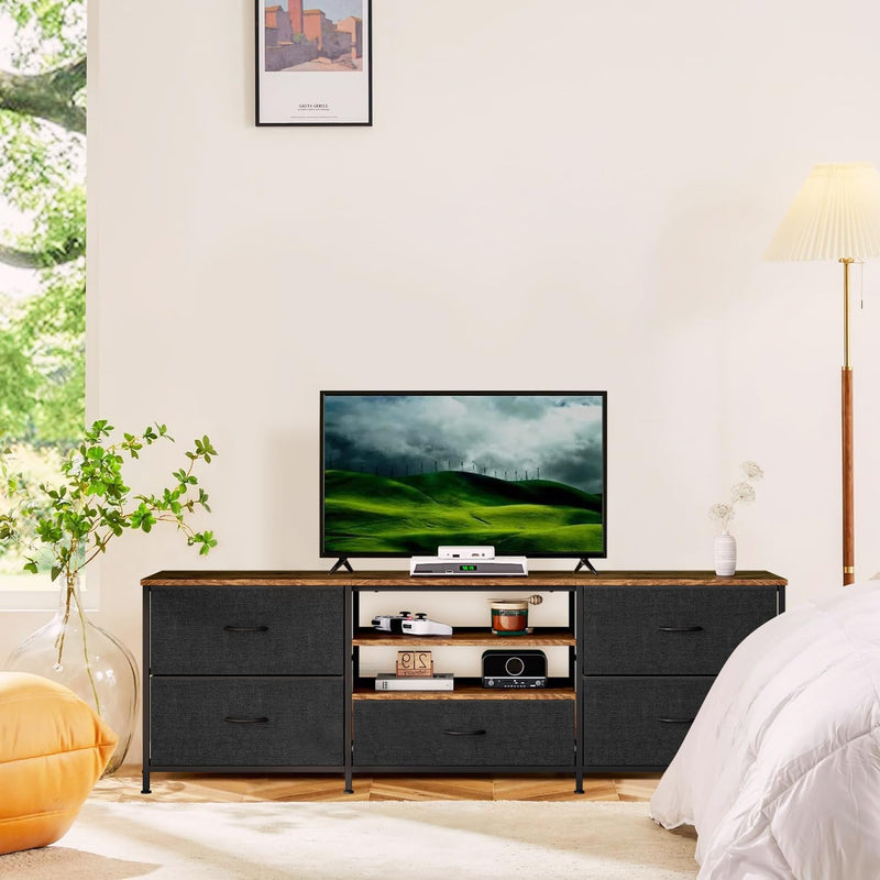 TV Stand Cabinet Unit Console Table with 5