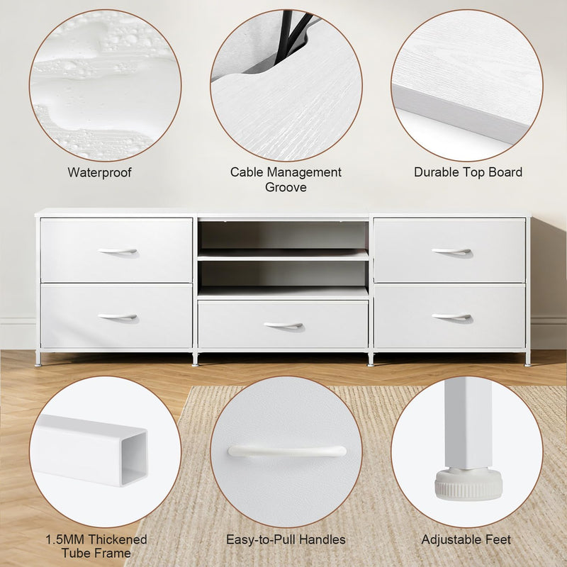 TV Stand Cabinet Unit Console Table with 5