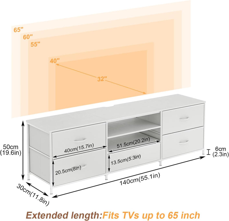 TV Stand Cabinet Unit Console Table with 5