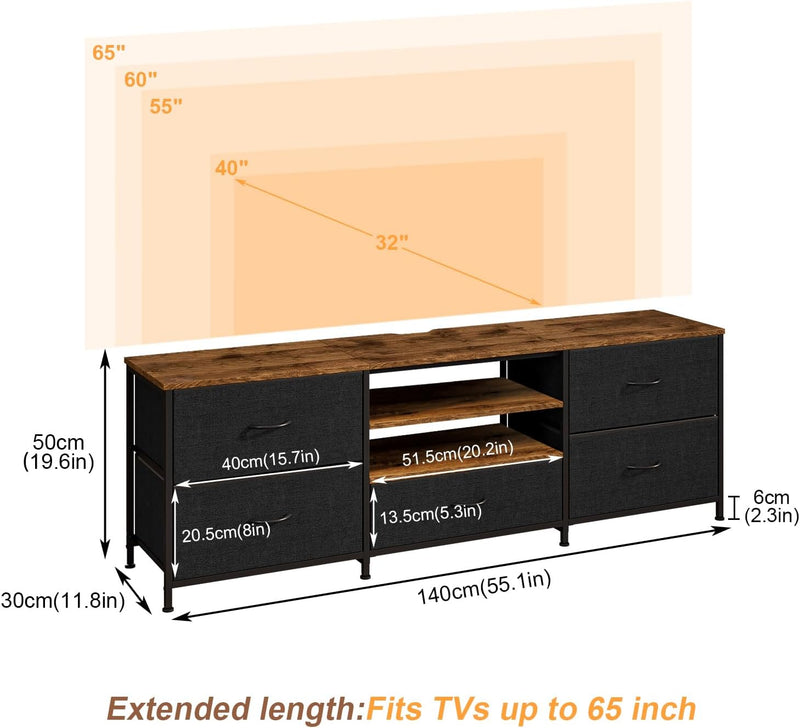 TV Stand Cabinet Unit Console Table with 5