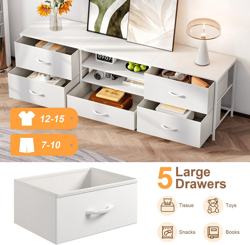 TV Stand Cabinet Unit Console Table with 5