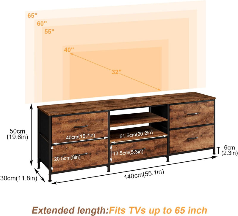TV Stand Cabinet Unit Console Table with 5
