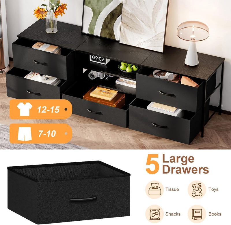 TV Stand Cabinet Unit Console Table with 5