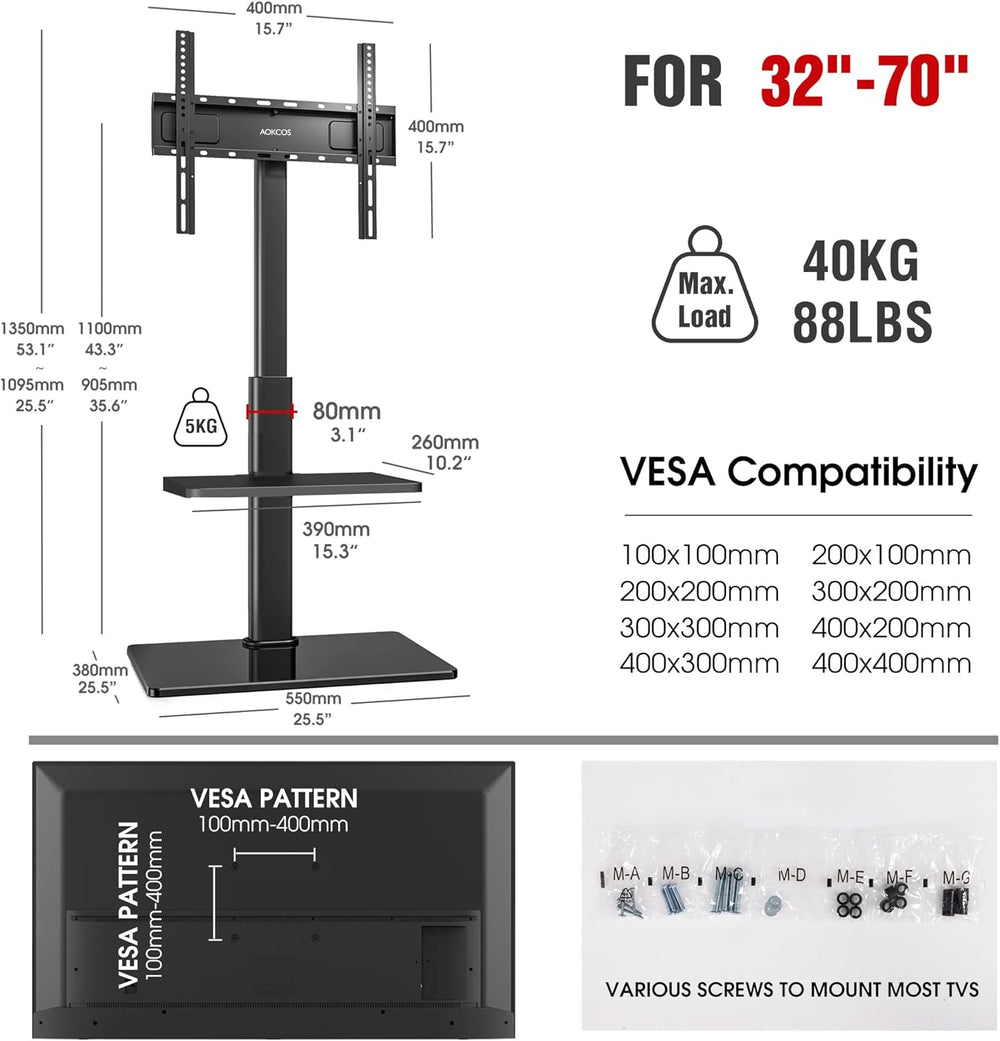 TV Stand Floor for 32-70 Inch Tvs Up