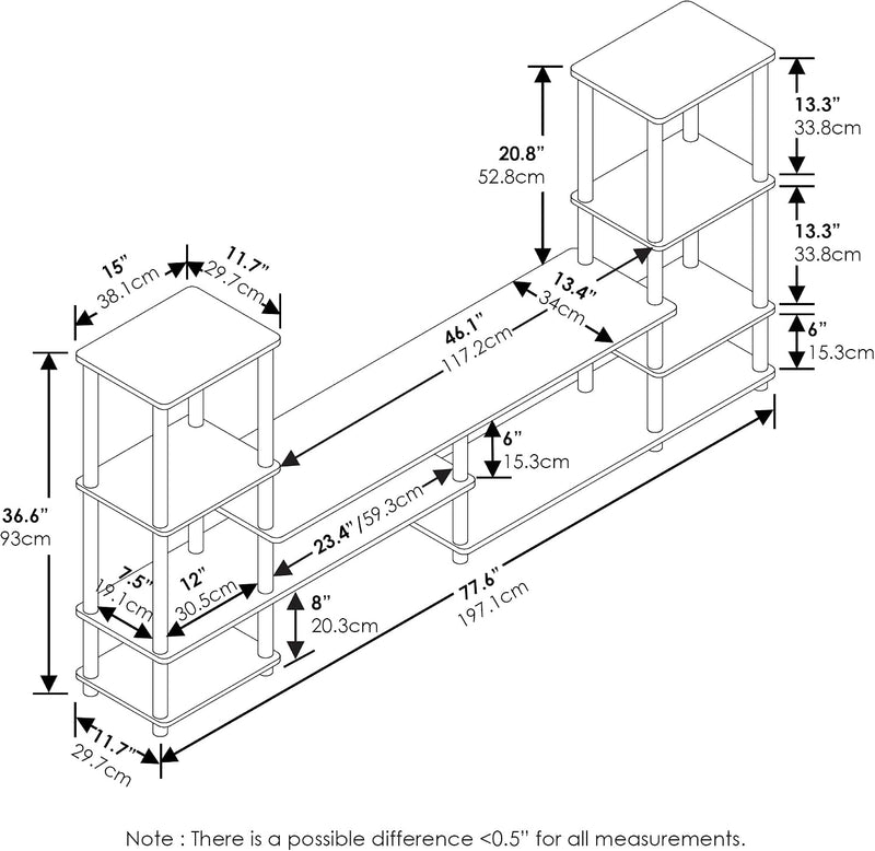 TV Stand for Up to 48 Inch Espresso