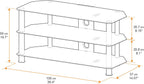 TV Stand Glass 100CM Wide with Shelves
