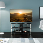 TV Stand Glass 100CM Wide with Shelves