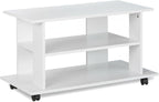 TV Stand on Castors 2 Compartments Console Receiver