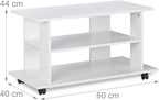 TV Stand on Castors 2 Compartments Console Receiver