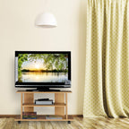 TV Stand on Castors 2 Compartments Console Receiver