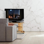 TV Stand on Castors 2 Compartments Console Receiver