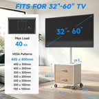 TV Stand on Wheels for 32-60 Inch LED