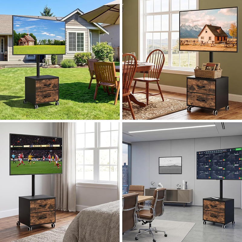 TV Stand on Wheels for 32-60 Inch LED