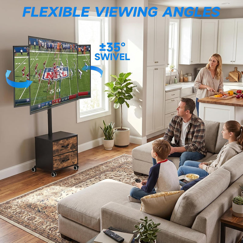 TV Stand on Wheels for 32-60 Inch LED