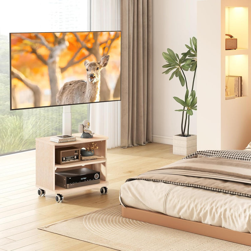 TV Stand on Wheels for 32-65 Inch Flat