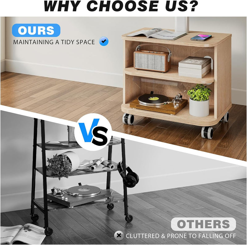 TV Stand on Wheels for 32-65 Inch Flat