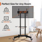 TV Stand on Wheels for 32-85 Inch Screens
