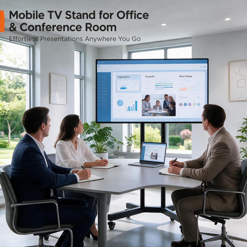 TV Stand on Wheels for 32-85 Inch Screens
