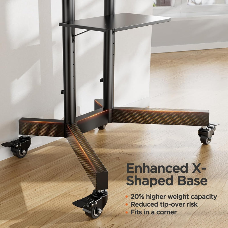 TV Stand on Wheels for 32-85 Inch Screens