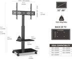 TV Stand on Wheels for 32 to 60
