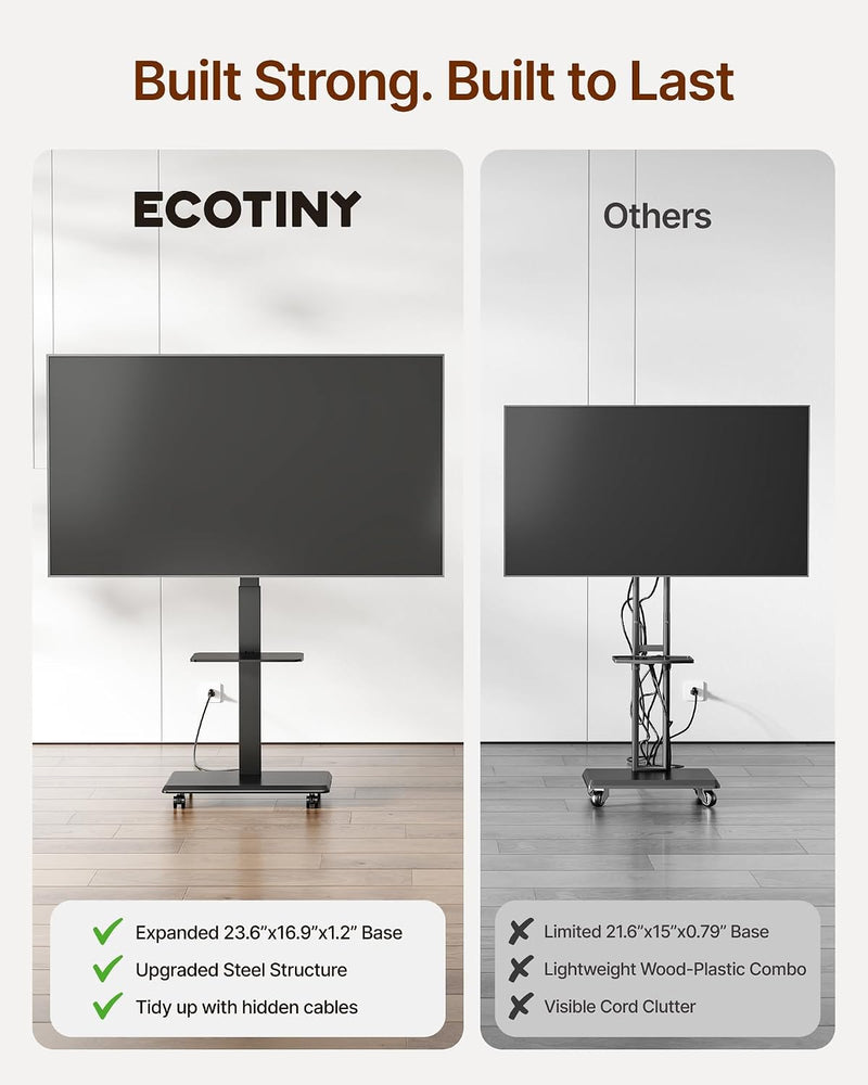 TV Stand on Wheels for 37-75 Inch Up