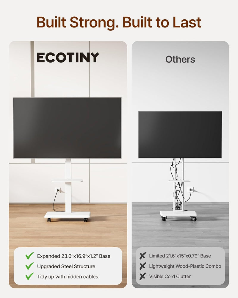 TV Stand on Wheels for 37-75 Inch Up