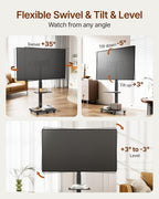 TV Stand on Wheels for 37-75 Inch Up