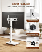 TV Stand on Wheels for 37-75 Inch Up