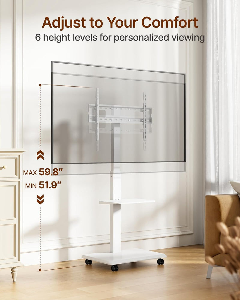 TV Stand on Wheels for 37-75 Inch Up
