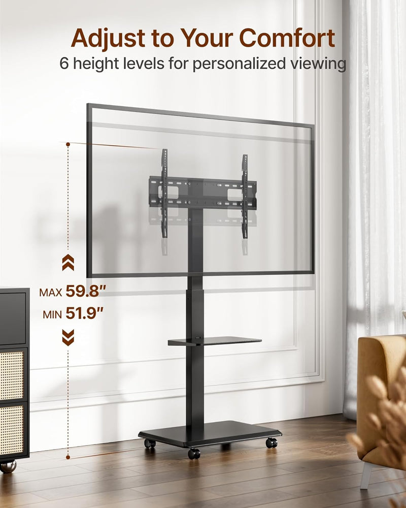 TV Stand on Wheels for 37-75 Inch Up