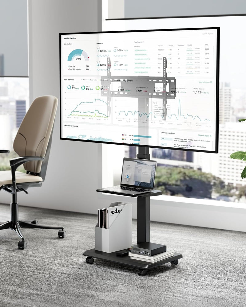 TV Stand on Wheels for 37-75 Inch Up