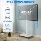 TV Stand on Wheels for 42-75 Inch Tvs