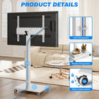 TV Stand on Wheels for 42-75 Inch Tvs