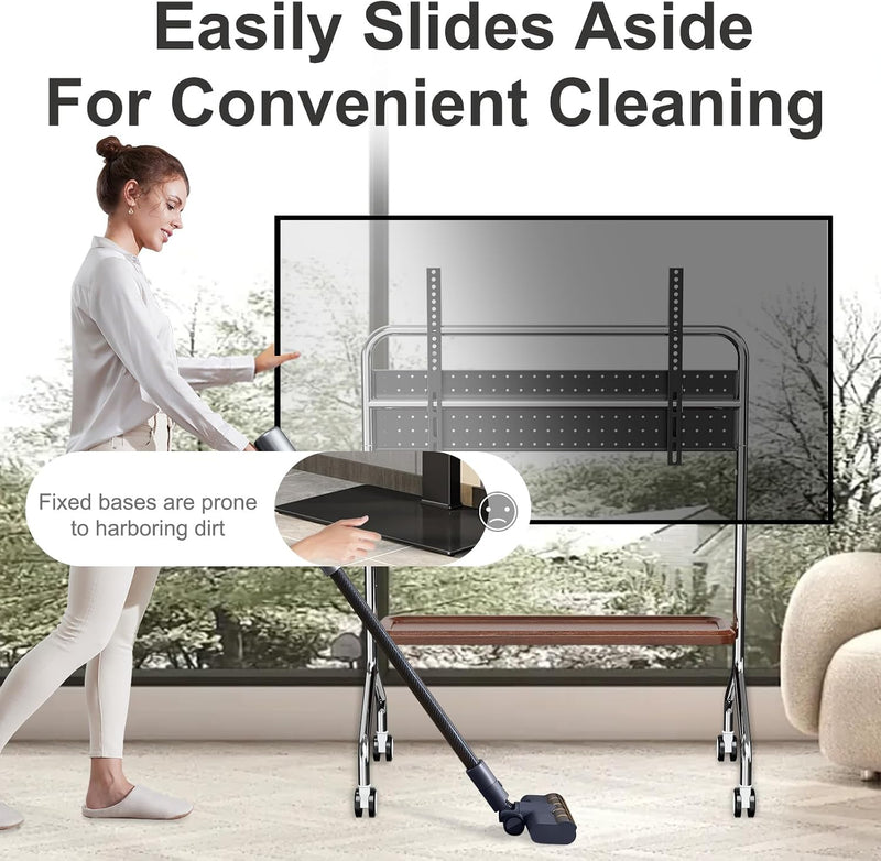 TV Stand on Wheels Shelf and Peg Board