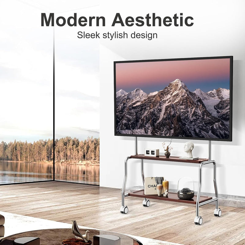TV Stand on Wheels Shelf and Peg Board