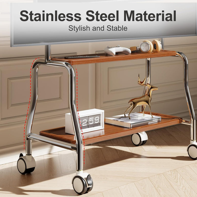 TV Stand on Wheels Shelf and Peg Board
