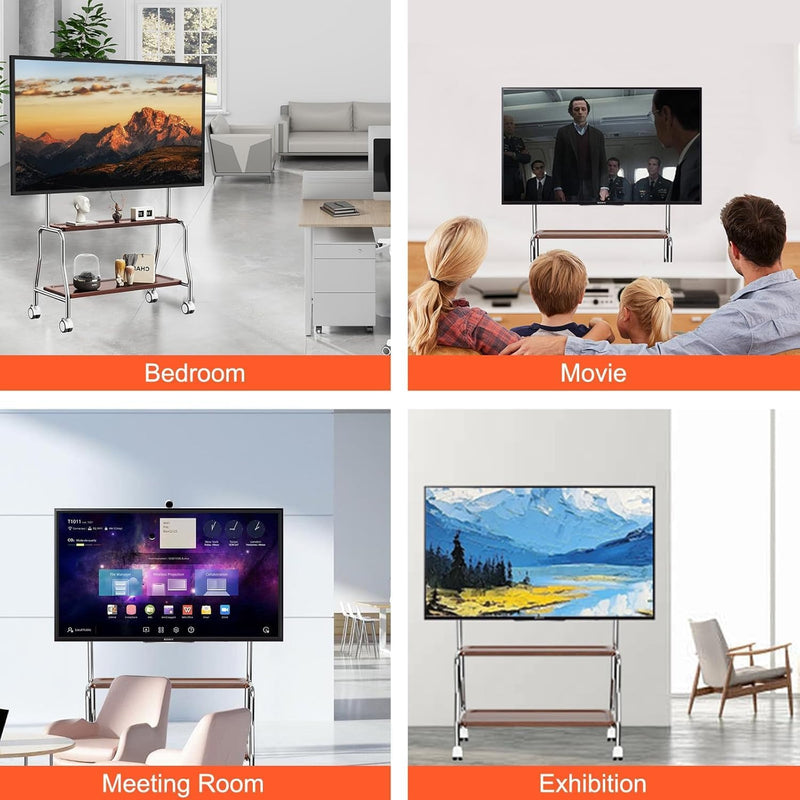 TV Stand on Wheels Shelf and Peg Board