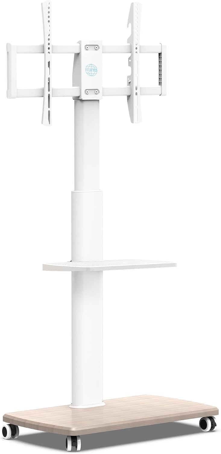 TV Stand on Wheels with 2 Shelves