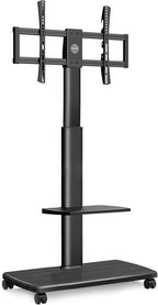 TV Stand on Wheels with 2 Shelves