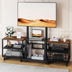TV Stand on Wheels with 2 Side Table